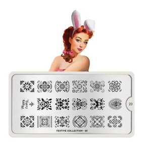 Moyou London nails stamp plate FESTIVE23