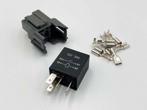 【カプラーセット 4極 12V IR】 4P 4ピン 30A マイクロ ISO リレー 車載 互換品 検索用) 98987-02022 156700-2470 マグネットクラッチ