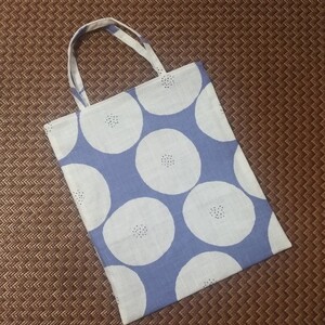 あんぱん柄のぺたんこトートバッグ 裏地付き サブバッグ コンビニバッグ エコバッグ
