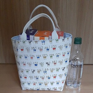 猫柄ハンドメイドトートバッグ