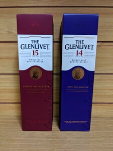 【最安値】グレンリベット14年コニャックカスク 700ml グレンリベット15年 フレンチオーク 700ml 計2本