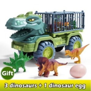 子供のための恐竜のおもちゃの車,大型エンジニアリング車両モデル,教育玩具,輸送車両,恐竜の贈り物を持つ男の子と女の子