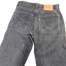 1990s LEVI'S USA製 501ブラック W32×L36 先染め 霜降り VINTAGE ビンテージ _画像4