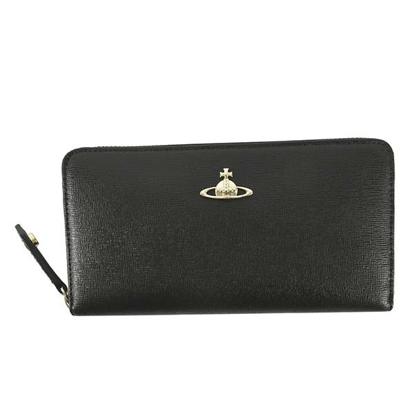 [Vivienne Westwood ヴィヴィアンウエストウッド] 財布 長財布 51050001 SAFFIANO ブラック 正規品新品