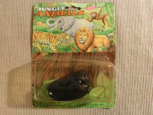 レトロ玩具 JUNGLE ANIMALS ライオン 青 壁に投げつける くっつく ペタペタ ぺったん 落ちていく 柔らかい おもちゃ デッドストック レア