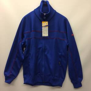デッドストック 80s ASICS アシックス トラックジャケット ブルー ジャージ Oサイズ ゴールドタイガー