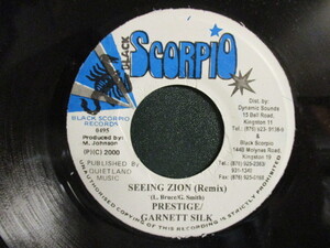 Garnett Silk ： Seeing Zion( Remix ) 7'' / 45s ★ レゲエ / Reggae ☆ 落札5点で送料無料