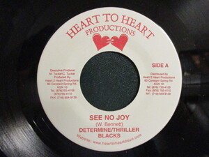 Determine / Thriller Blacks ： See No Joy 7'' / 45s ★ ダンスホール レゲエ / Dancehall Reggae ☆ c/w Governor B - Anchor