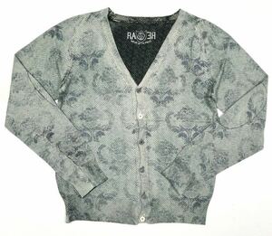 新品「RA-RE RAG RECYCLE RAG RESTYLE」“HF6018-02” 総柄/後染 リバーシブル カーディガン SIZE:L/M相当