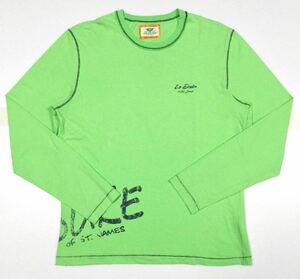 8.5@ 中古「LE DUKE OF ST. JAMES」ピンナップガールプリント バックデザイン カットソー SIZE:L/M-L相当 ルーマニア製