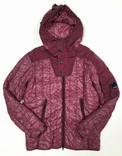 新品「C.P. COMPANY」“07CMOW036A” Migration-Shading キルティング中綿 ナイロンジャケット Bordeaux SIZE:46 トルコ製