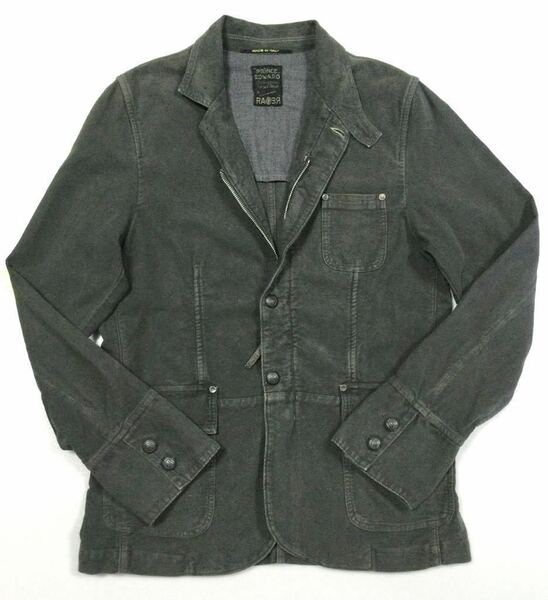 良品「RA-RE RAG RECYCLE RAG RESTYLE」“RL2035-9487” ヴィンテージ加工 コットンジャケット Dark-Gray SIZE:M イタリア製