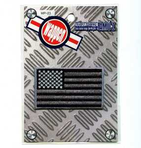 ２枚セット　アメリカ国旗ワッペン モノクロ【WP23】