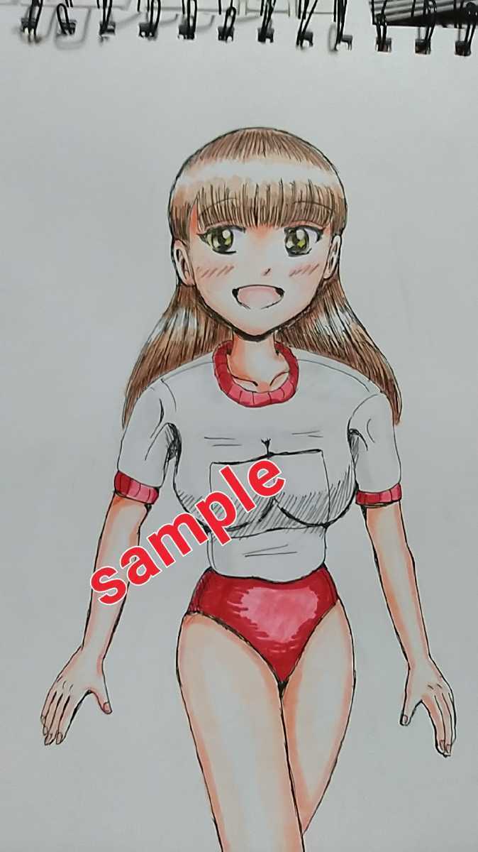 손으로 그린 일러스트 B5 체육복을 입은 소녀, 만화, 애니메이션 상품, 손으로 그린 그림