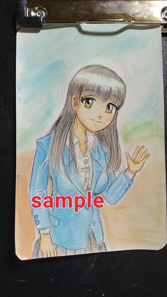 手描きイラスト 冬服, コミック, アニメグッズ, 手描きイラスト