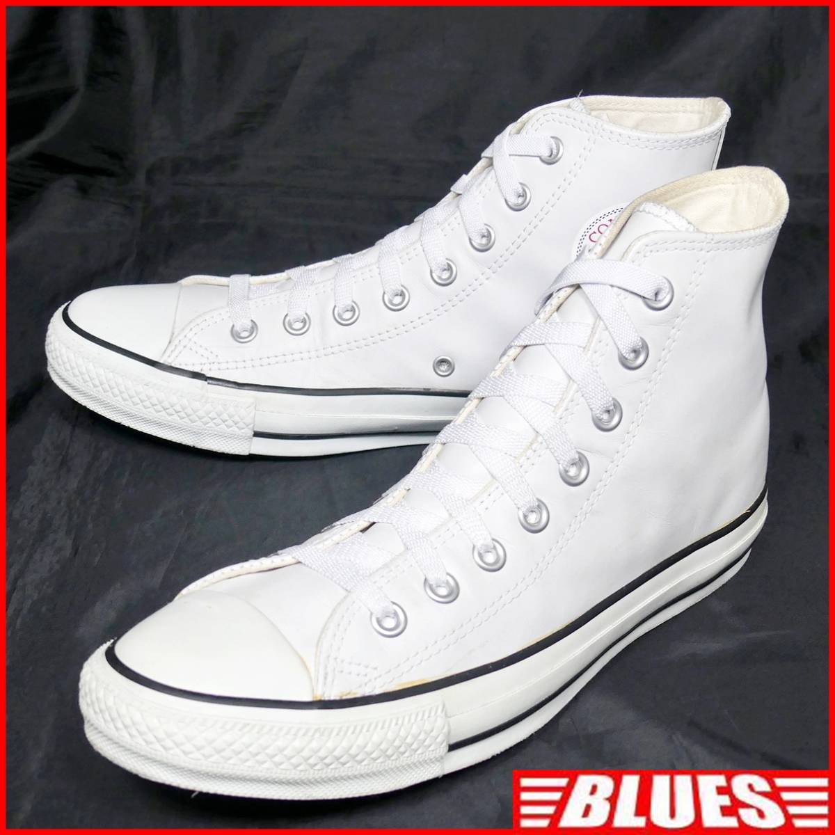 即決☆CONVERSE☆27cm エナメルレザーハイカットスニーカー コンバース