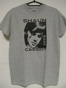 即決★新品ロックＴシャツ★ショーン・キャシディ★SHAUN CASSIDY★WASP★グレーボディ×ブラックプリント★S/M/Lサイズ対応可能