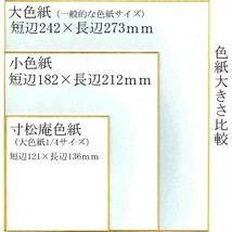 色紙 寸松庵 鳥の子0168「メール便対応可」(607607) 書道 日本画 かな 仮名 ちぎり絵_画像3