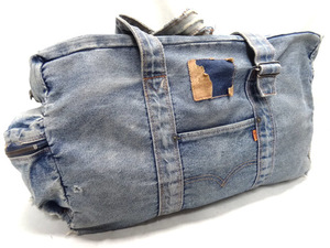 Винтажный Levis Levis Редкий редкий 70 -х джинсовой джинсовая джинсовая биография Бостонская сумка окрашенная в выборочной вклад
