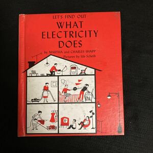 ◆◇◆　《　洋書：英語　》《　古書　》　【　LET’S FIND OUT WHAT ELECTRICITY DOSE　】　ソノシート付　　◆◇◆