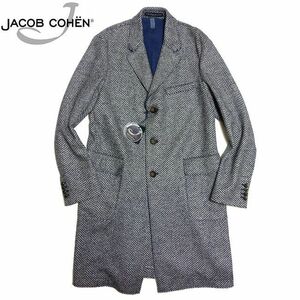 【17万新品！】ヤコブコーエン JACOB COHEN ◇ 男前でモテ顔な一着 ◇ ヘリンボーン ウールコート J581 50サイズ 本物！SALE