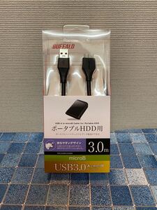 BUFFALO USB3.0 A to microB 変換ケーブル ブラック コード3m