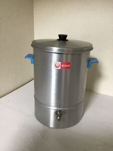 ツルマル印 ウォータージャグ アルミ製 給水 昭和レトロ 水筒 直径28cm深さ32cm 蛇口付 寸胴 日本アルミ タンク