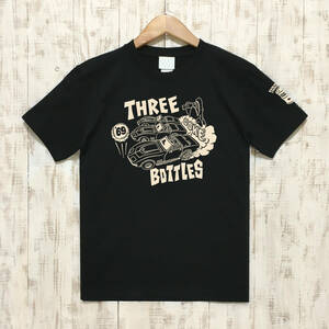 ■3 COKE BOTTLES Tシャツ■Sサイズ（ブラックxナチュラル）アメ車　アメリカ　シボレー　コルベット CHEVROLET CORVETTE C3