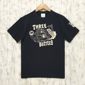 ■ 3 COKE BOTTLES Tシャツ■Sサイズ（ネイビーxナチュラル）アメ車　アメリカ　シボレー　コルベット CHEVROLET CORVETTE C3