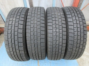 冬1332 ダンロップ WINTER MAXX WM01 165/70R14 81Q スタッドレスタイヤ 中古 4本 ♪ DUNLOP ウィンターマックス ゼロワン