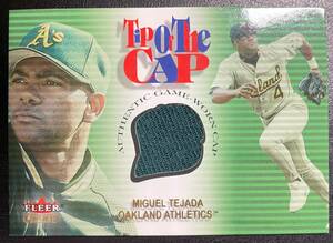 Miguel Tejada ＜ 2001 Fleer Genuine Tip Of The Cap ＞ キャップカード レアな帽子カード