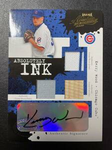 Kerry Wood ＜ 2005 Donruss Playoff Absolute Memorabilia Absolutely Ink Triple ＞ 5枚限定 直筆サイン入りジャージ バット