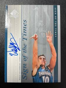 Wally Szczerbiak ＜ 99-00 Upper Deck SP Authentic Sign of the Times ＞ 直書き 直筆サイン