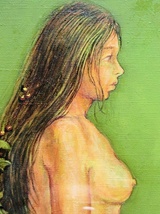 菅野尚右・『風（裸婦）』・P15号・キャンバスに油彩画・真作_画像4