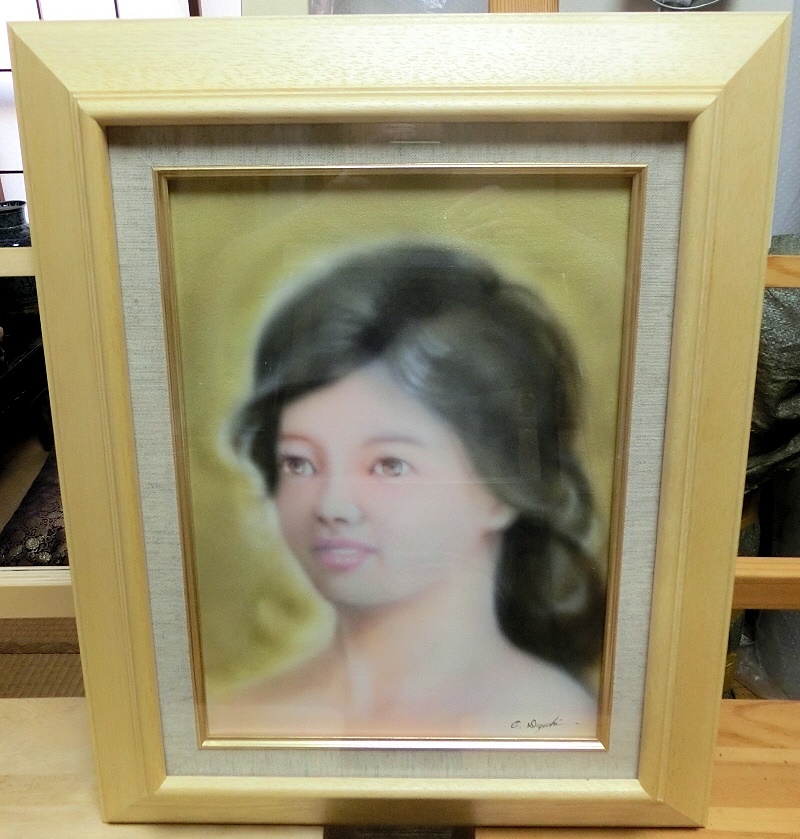 Osamu Deguchi, Woman (7), F4 size, airbrush and acrylic on canvas, guaranteed authentic, Painting, Oil painting, Portraits