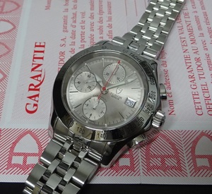 rare model TUDOR Tudor Chrono сhick 79380 self-winding watch men's chronograph international written guarantee equipped genuine article 