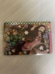 鬼滅の刃 竈門禰豆子 竈門炭治郎 ウエハース 029 ビジュアルレアカード