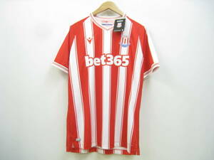 新品 未使用 定価20680円 macron マクロン STOKE CITY サッカー ユニフォーム レッド×ホワイト 赤 サイスL