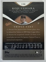 【75枚限定】上原浩治直筆ルーキーサイン実使用x6ジャージー 2009 Topps Triple Threads Game-used Jersey RC Auto_画像2