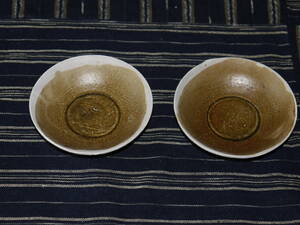 元朝　福建琉球域古窯　幻の焼物　小皿　2枚　超珍品