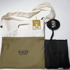 カルディ KALDI サコッシュ 鞄 エコバッグ トートバッグ 鞄 バッグ 黒色 折りたたみエコバッグ