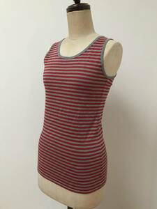 # super-beauty goods #UNITED ARROWS United Arrows border pattern tank top ( red & gray )