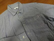 kkaa1799 ■ a.V.V HOMME ■ シャツ トップス 長袖 ドット コットン スモーキーブルー 青 水色 XXL 大きいサイズ_画像7