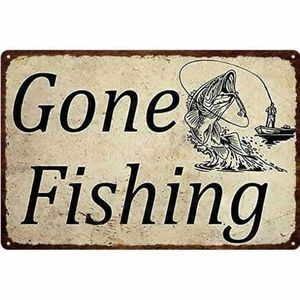 A3453 metal autograph metal tin plate signboard poster fish sea fishing fishing gear fishing fish . bus illustrated reference book outdoor shop [6]