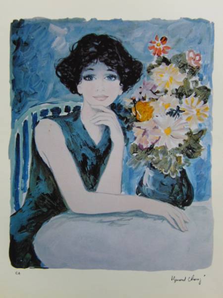 B. Charoix, Flower table, Limited edition art book not yet released in Japan, Framed, free shipping, ami5, Painting, Oil painting, Portraits