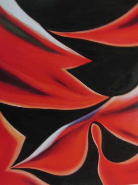 Таро Окамото, красный, Часть коллекции, Новый с рамкой., Подписанное издание, бесплатная доставка, ами5, Рисование, Картина маслом, Абстрактная живопись
