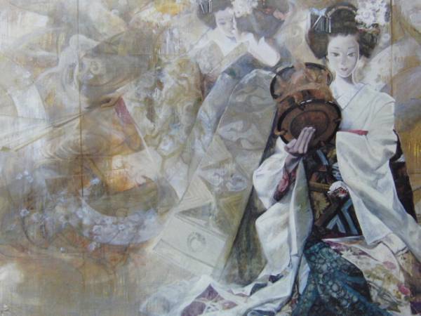 Yoshio Tsuruoka, Spring Drum, Luxury limited edition, limited to 1000 copies, Signed on the plate, New frame included Free shipping, ami5, Painting, Oil painting, Portraits