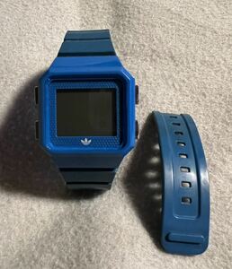 【ジャンク品】adidas 腕時計 ブルー ADH4002 １本