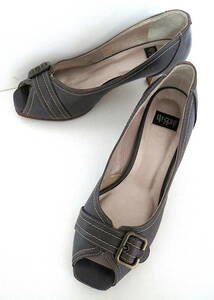  two point and more free shipping! H29 Himiko Himiko pumps 24. leather lady's shoes gray 