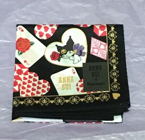新品☆アナスイ ハンカチ クロミ☆黒 ブラック